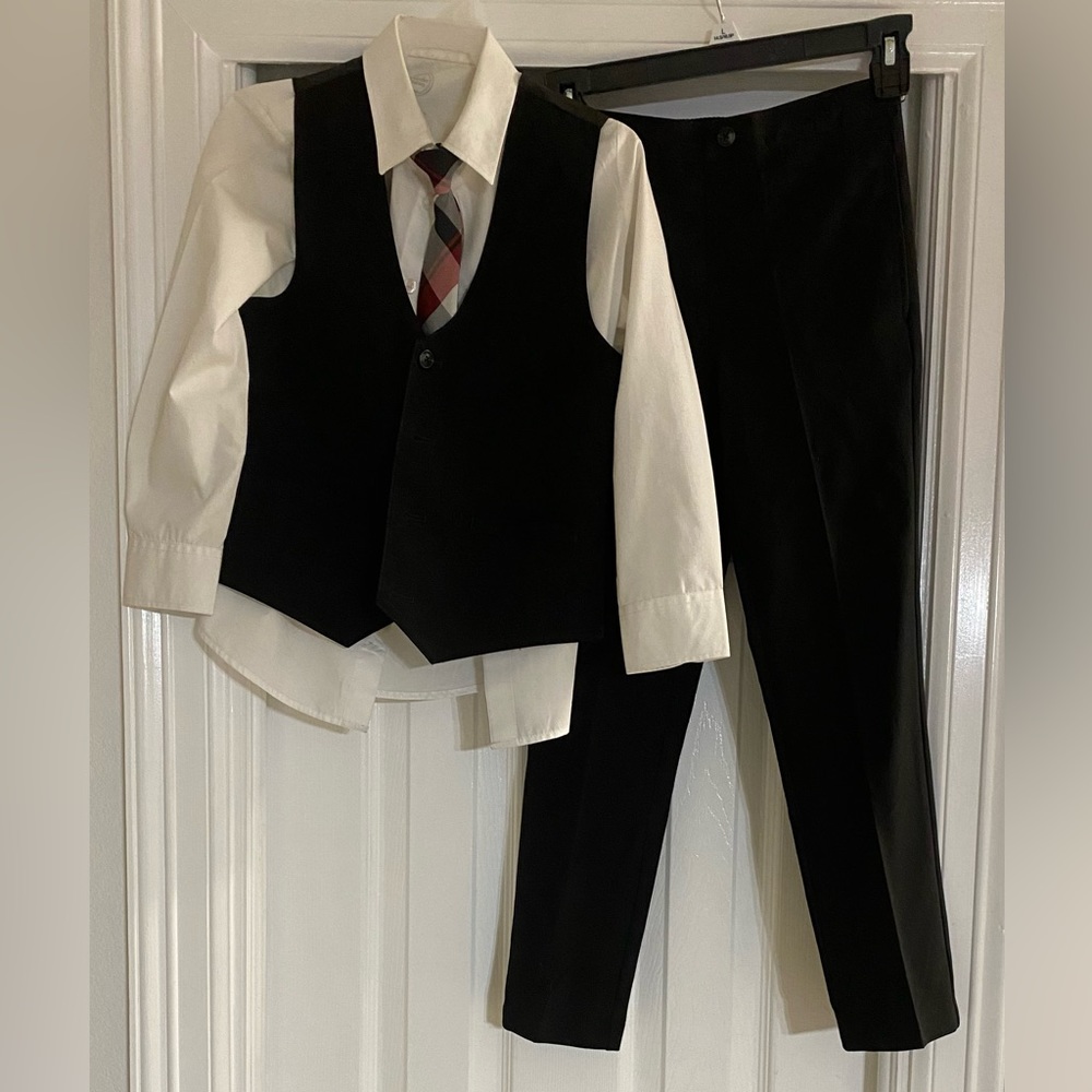 Boys Vest, pants shirt and tie 4 piece set